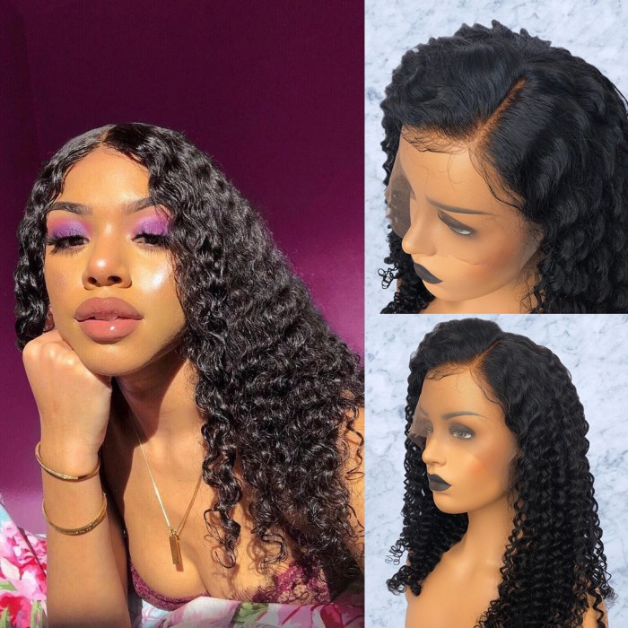 Wig Undetectable 13x6 Frontal Lace 150% 20" Density Deep Curly